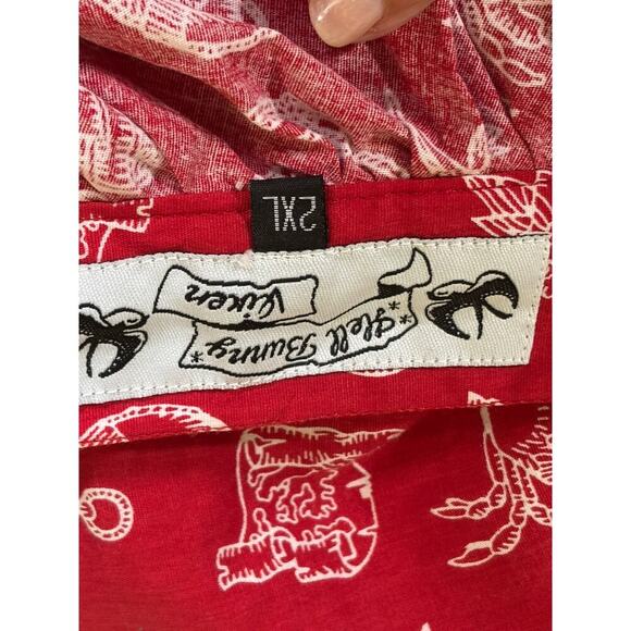 Hell Bunny Vixen Marin skirt, red/white nautical, pinup, whimsical, coastal - Picture 5 of 7